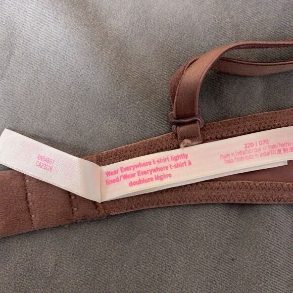 Victoria's Secret Pink Wear Everywhere T-Shirt Bra Size 32D Push Up Bra Mauve - Picture 8 of 8